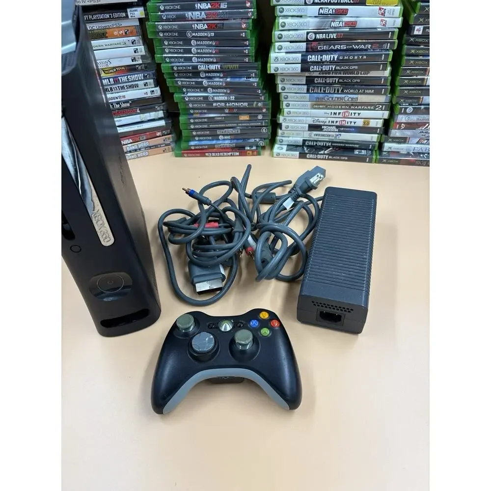 Grey Original Xbox 360 Fat Console 20GB HDD Bundle - Tested Working
